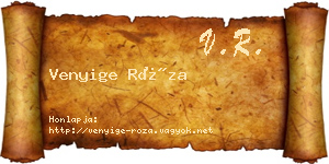 Venyige Róza névjegykártya